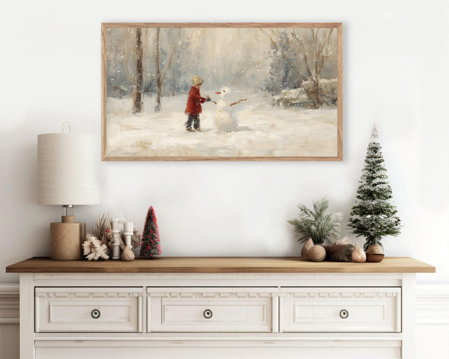 Building a Snowman Frame TV Art