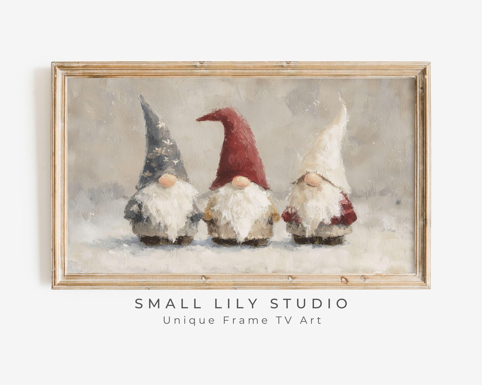 Nordic Christmas Gnomes Frame TV Art