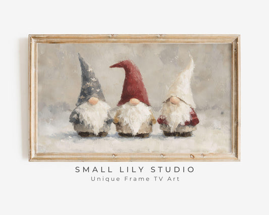 Nordic Christmas Gnomes Frame TV Art