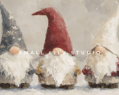 Nordic Christmas Gnomes Frame TV Art
