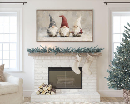 Nordic Christmas Gnomes Frame TV Art