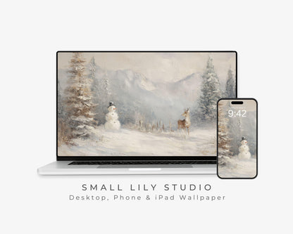 Snowman Desktop Wallpaper Set