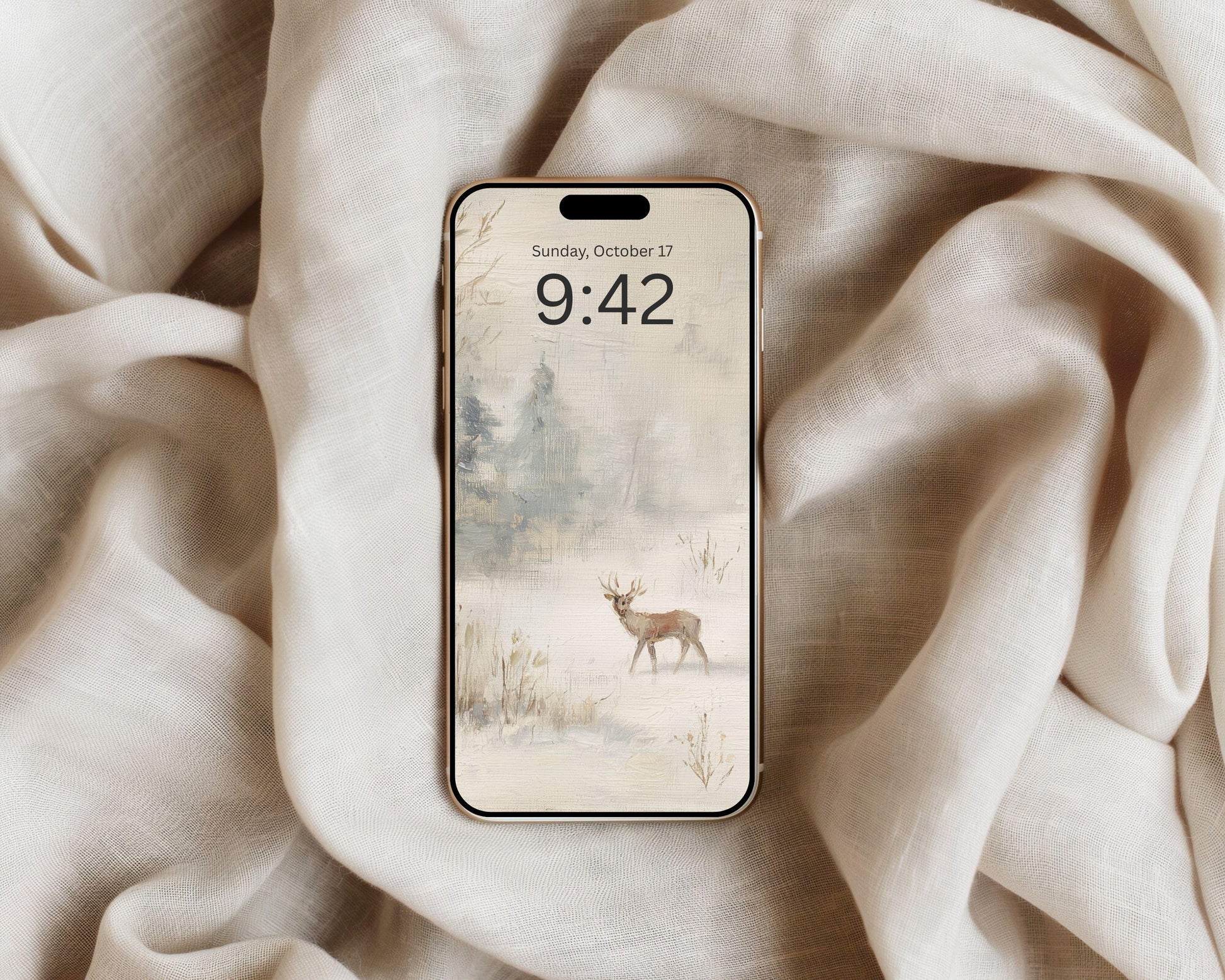 Minimalist Deer Phone Wallpaper