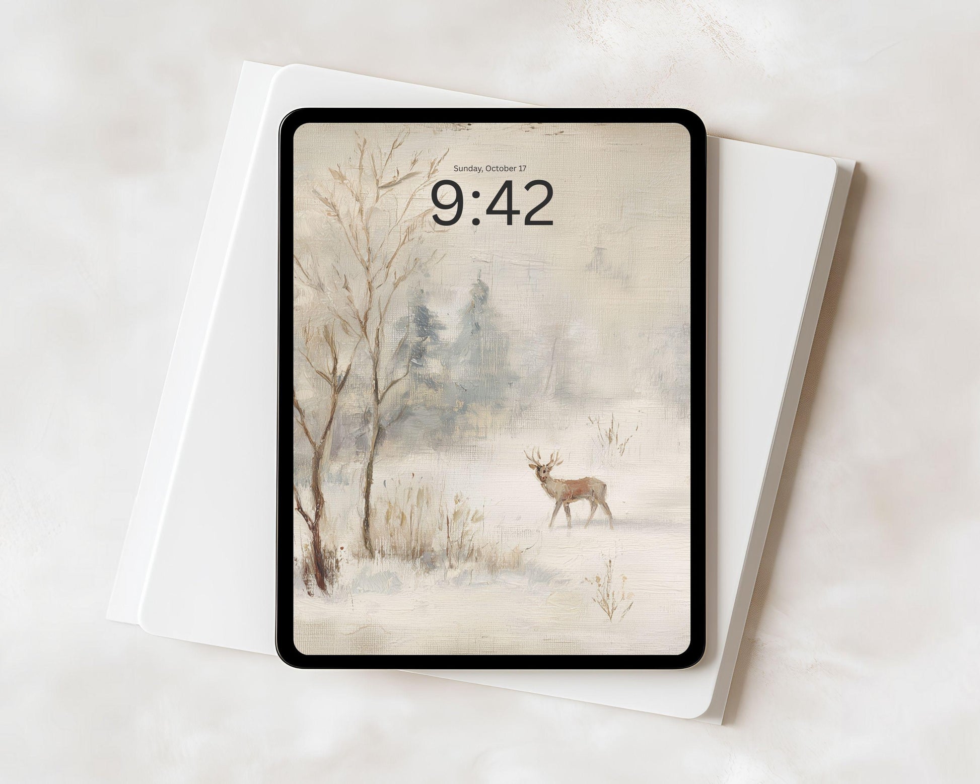 Minimalist Deer iPad Wallpaper