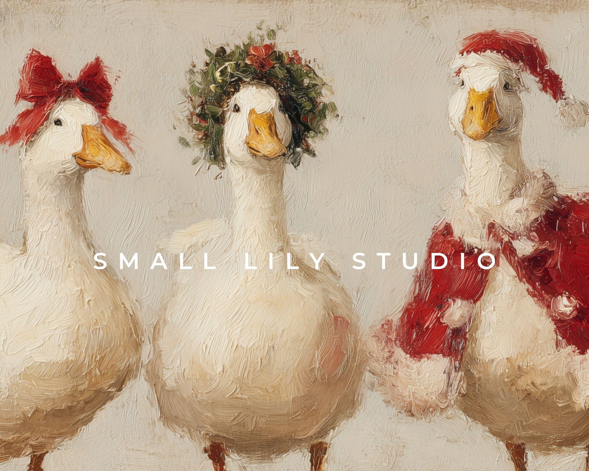 Christmas Geese Frame TV Art