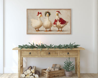 Christmas Geese Frame TV Art