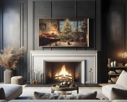 Cozy Christmas Frame TV Art