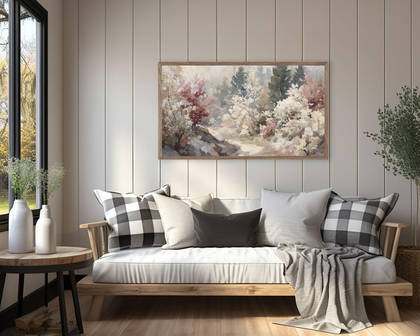 FRAME TV art Floral Landscape, Samsung Frame TV art Vintage Impressionist Style Painting | TV1003