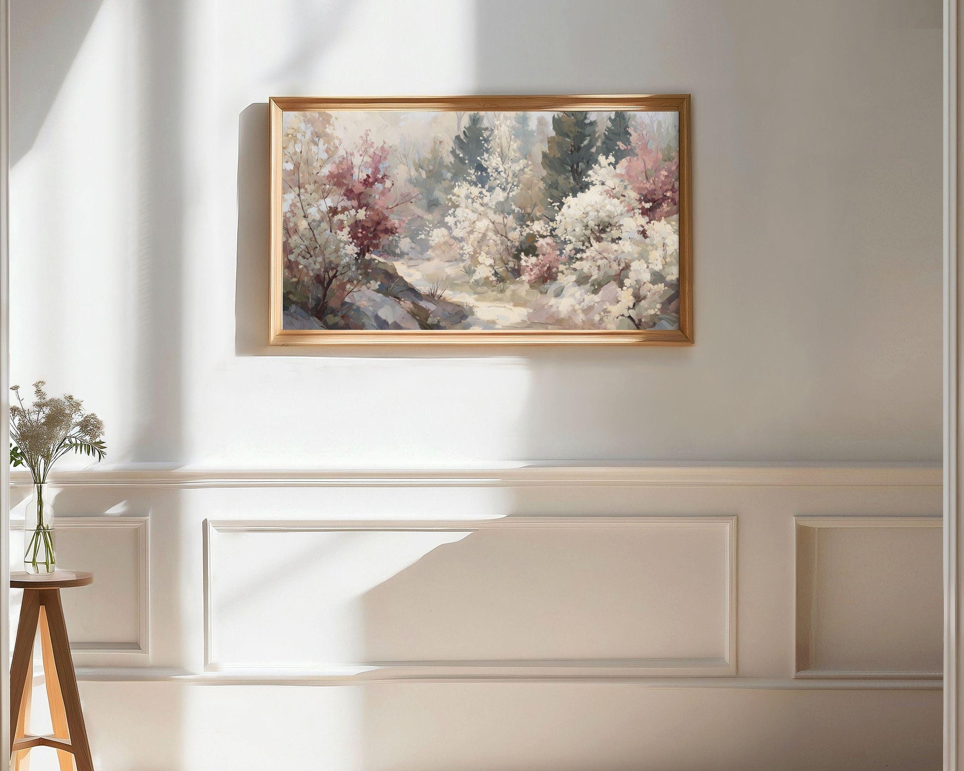 FRAME TV art Floral Landscape, Samsung Frame TV art Vintage Impressionist Style Painting | TV1003