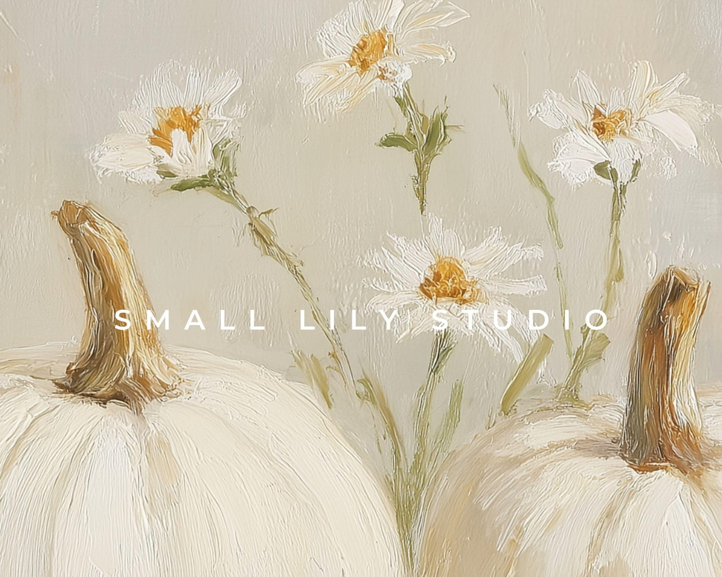 White Pumpkins Phone Wallpaper, Fall iPhone Wallpaper, Autumn Samsung Galaxy Phone Background, Neutral Vintage Style Art | WP126