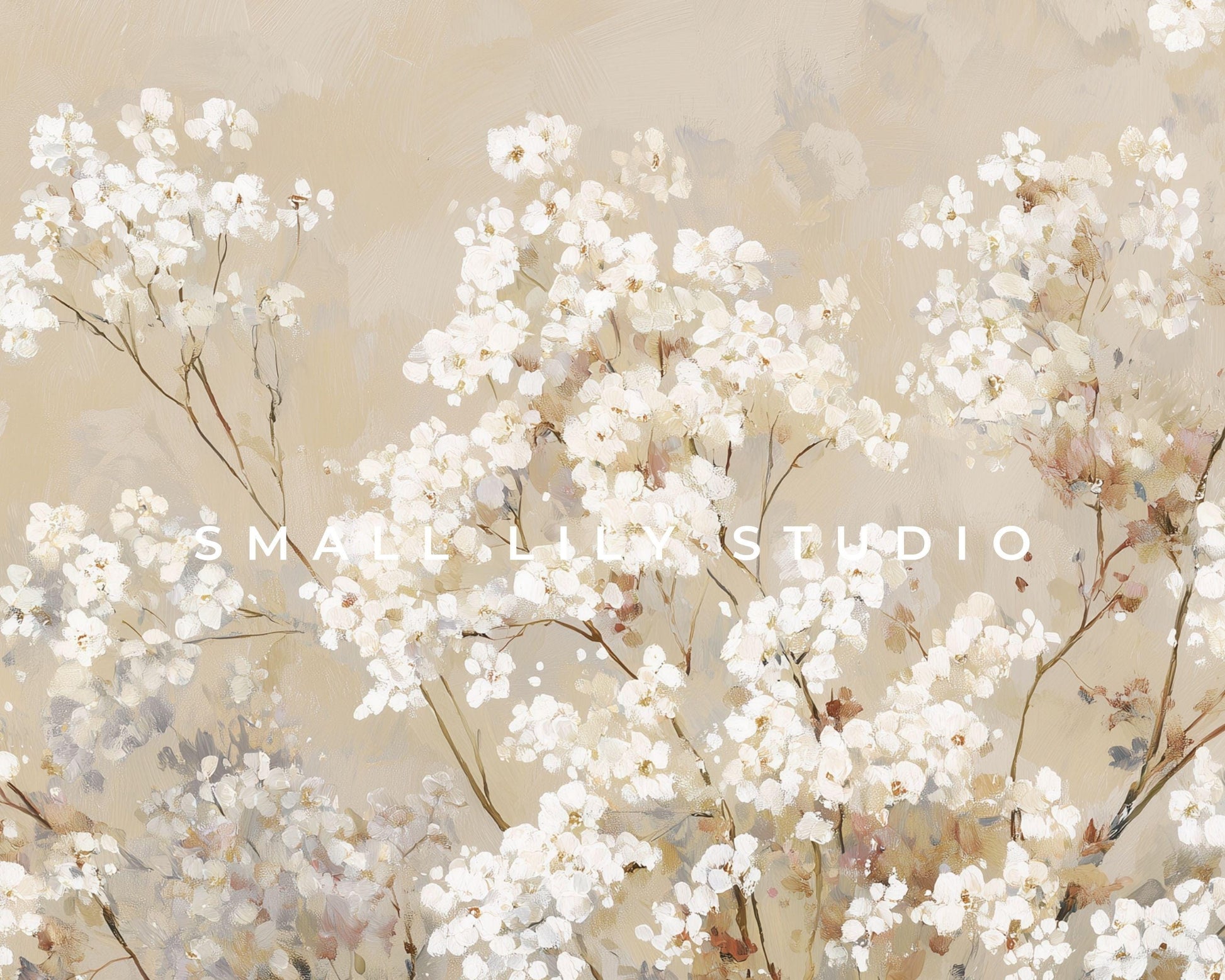White Floral Desktop Wallpaper Set, Fall Phone Wallpaper, Autumn iPhone Wallpaper, Neutral iPad Background Vintage Style | WS128