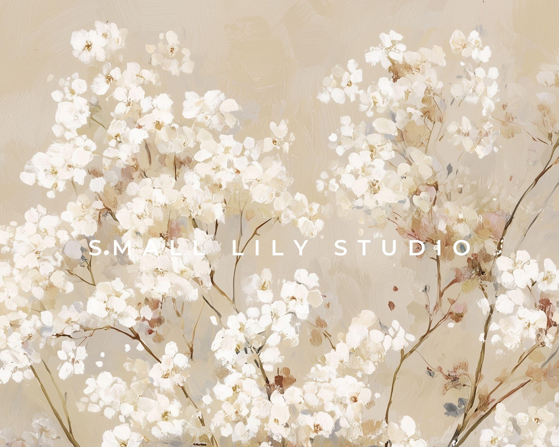 White Floral iPad Wallpaper