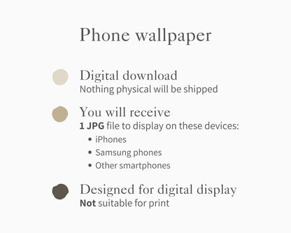 White Floral Phone Wallpaper, Fall iPhone Wallpaper, Autumn Samsung Galaxy Phone Background, Neutral Vintage Style Art | WP128