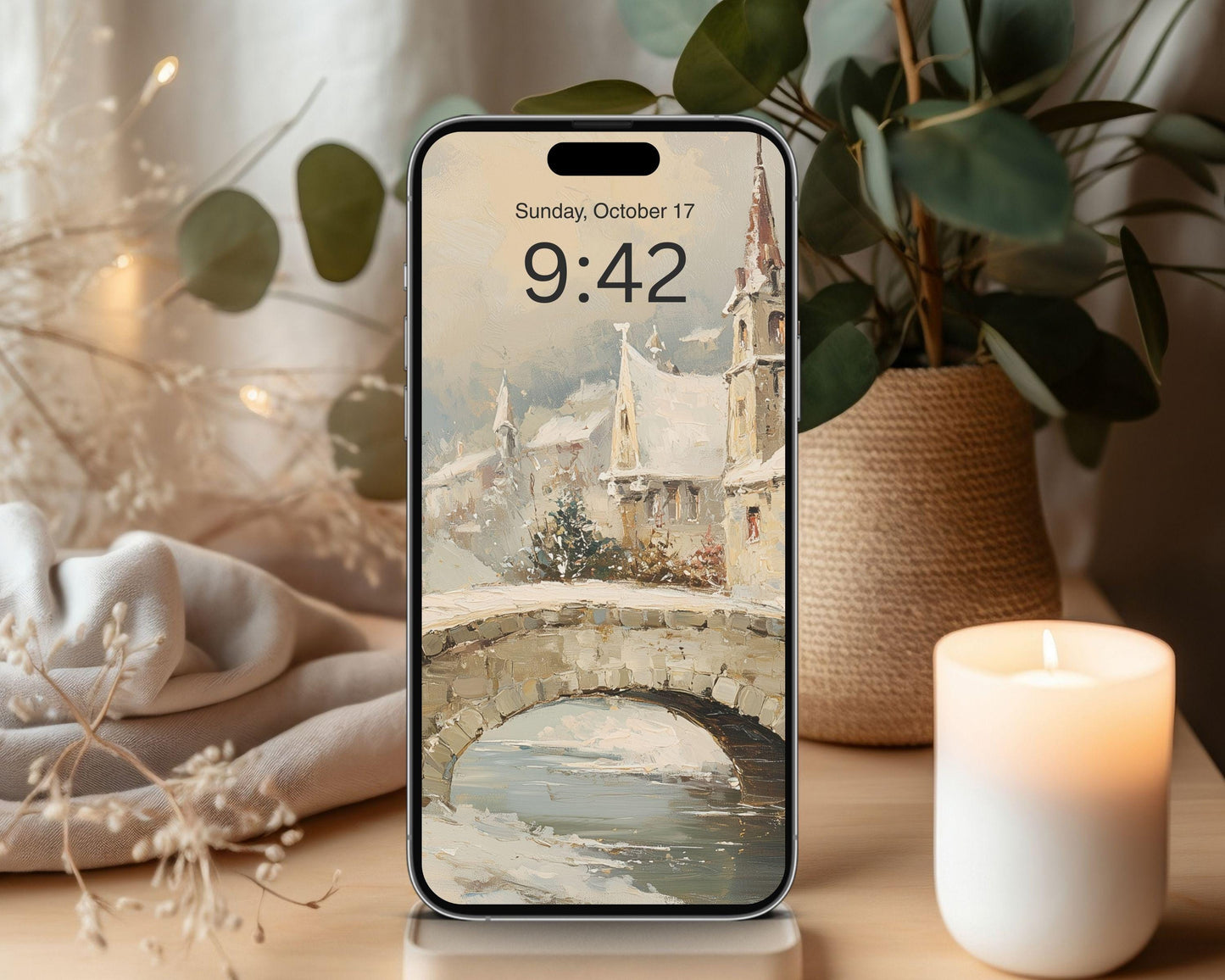 Winter Village Desktop Wallpaper Set