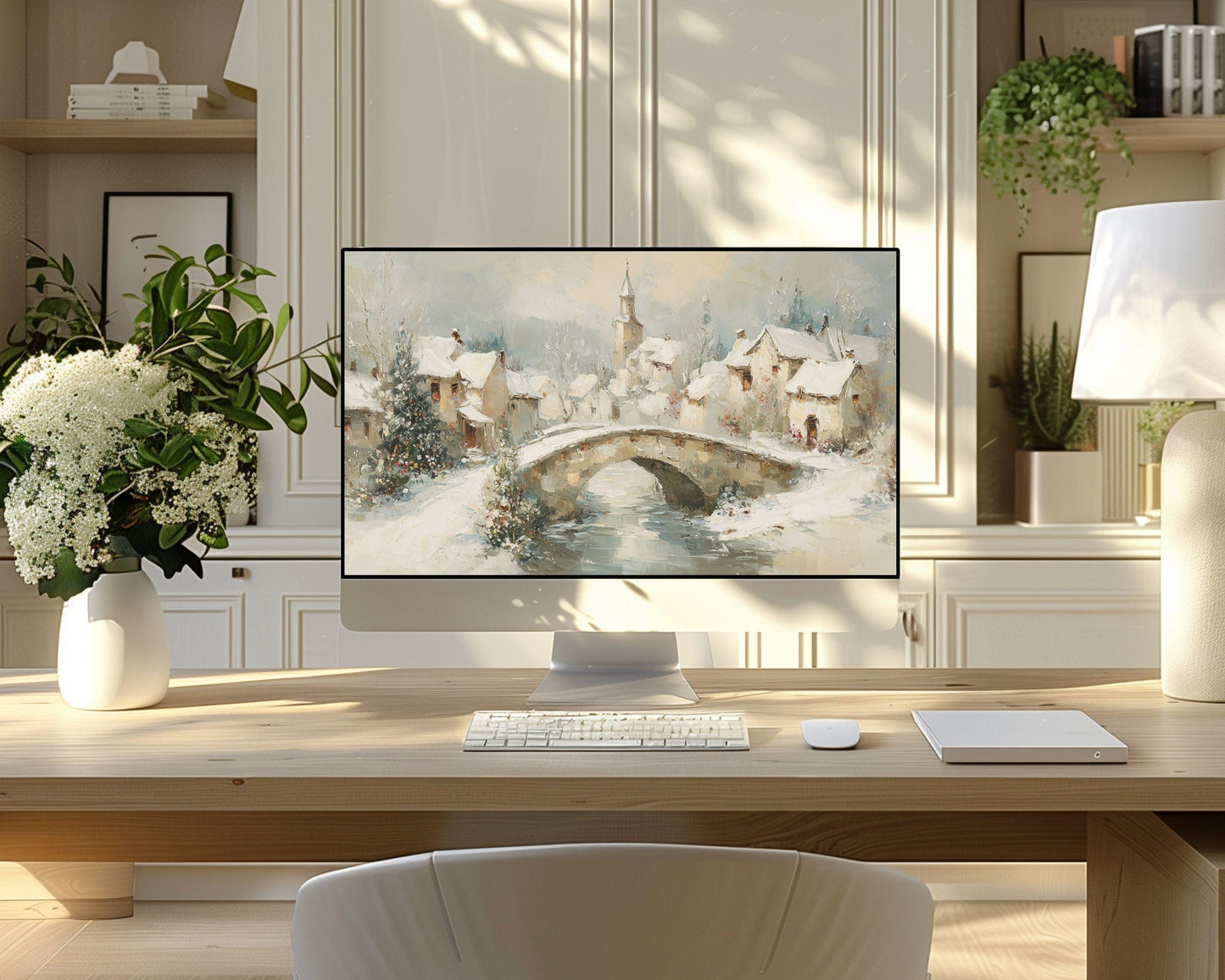 Winter Village Desktop Wallpaper Set