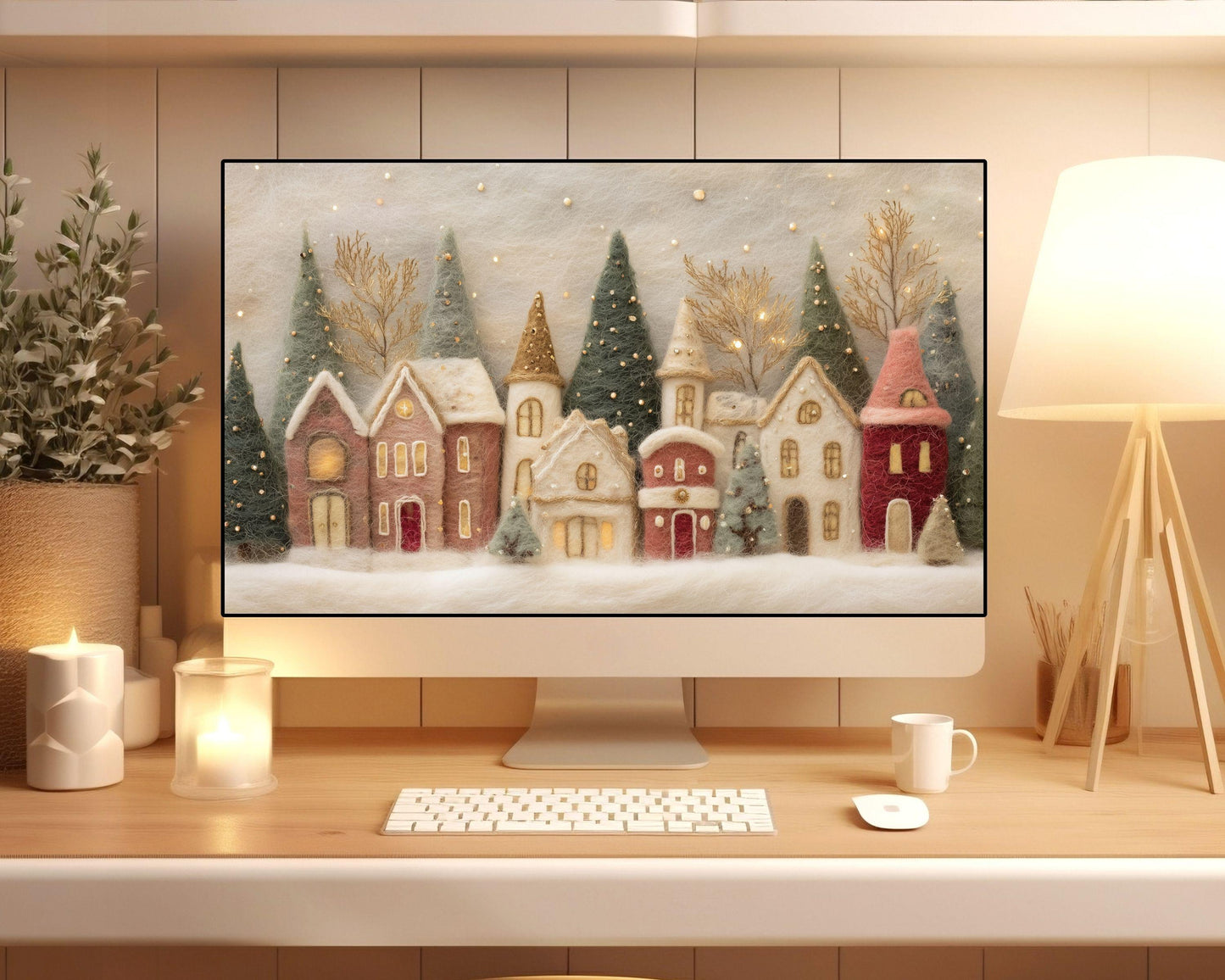 Christmas Village Desktop Wallpaper Set