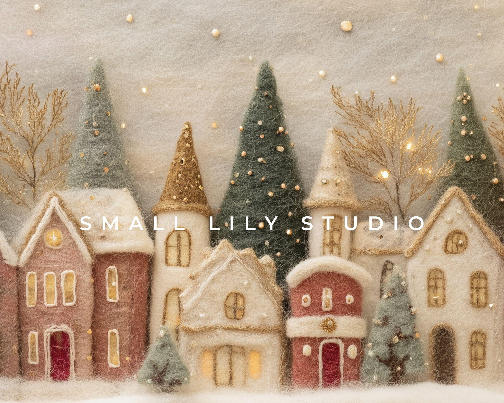 Christmas Village Desktop Wallpaper Set