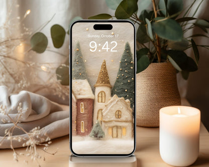 Christmas Village Desktop Wallpaper Set