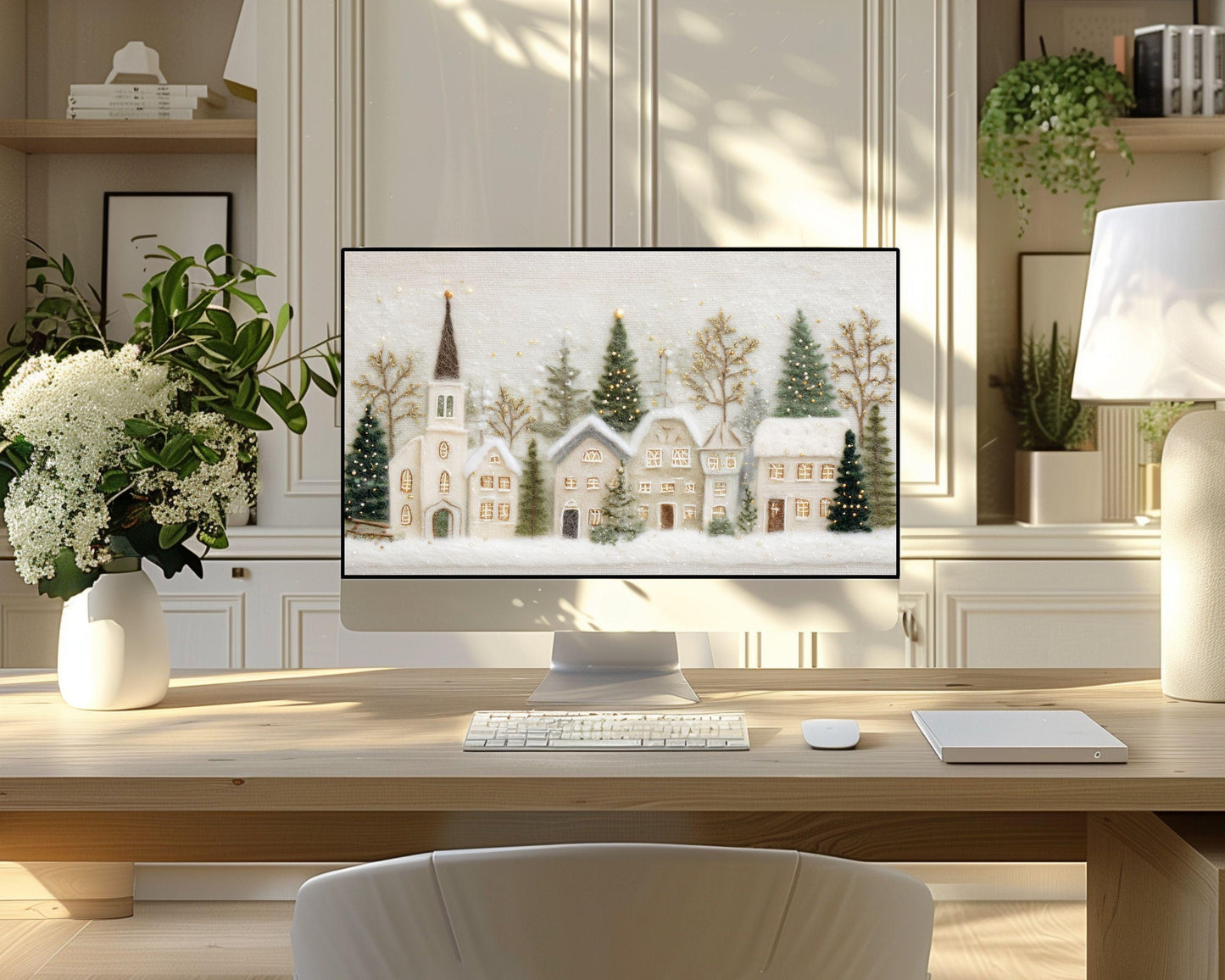 Christmas Village Desktop Wallpaper Set