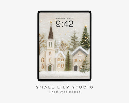 Christmas Village iPad Wallpaper