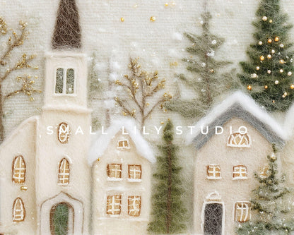 Christmas Village iPad Wallpaper
