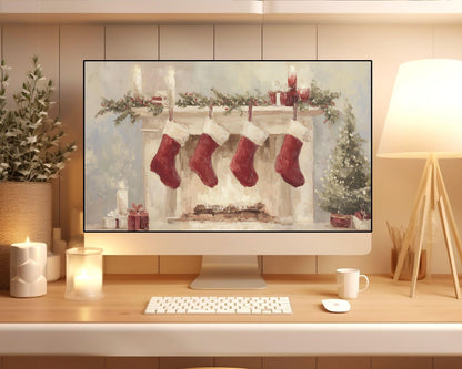 Christmas Stockings Desktop Wallpaper Set