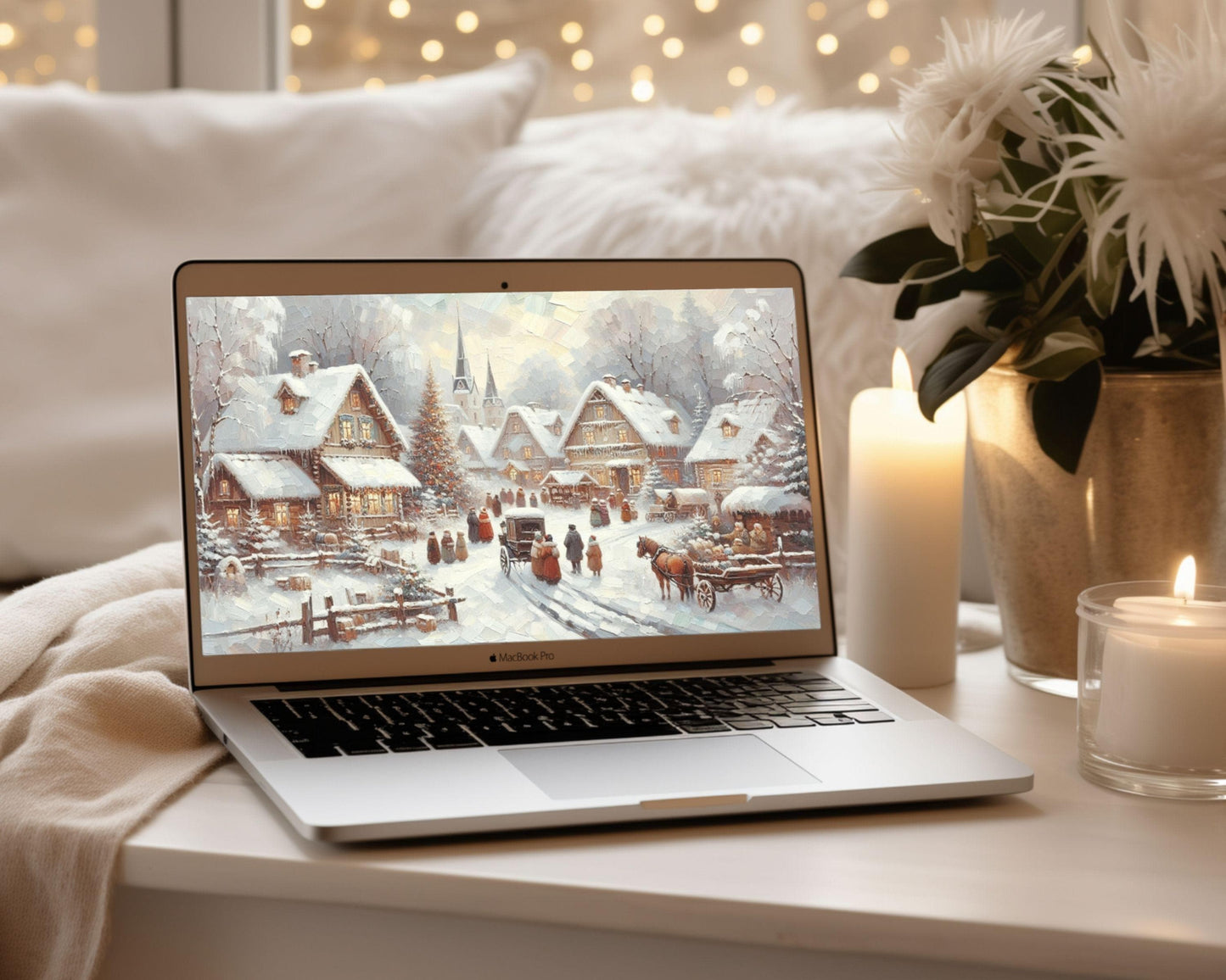 Christmas Village Desktop Wallpaper