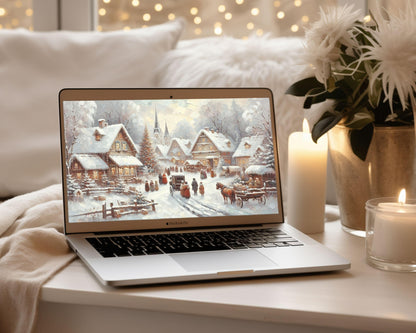 Christmas Village Desktop Wallpaper