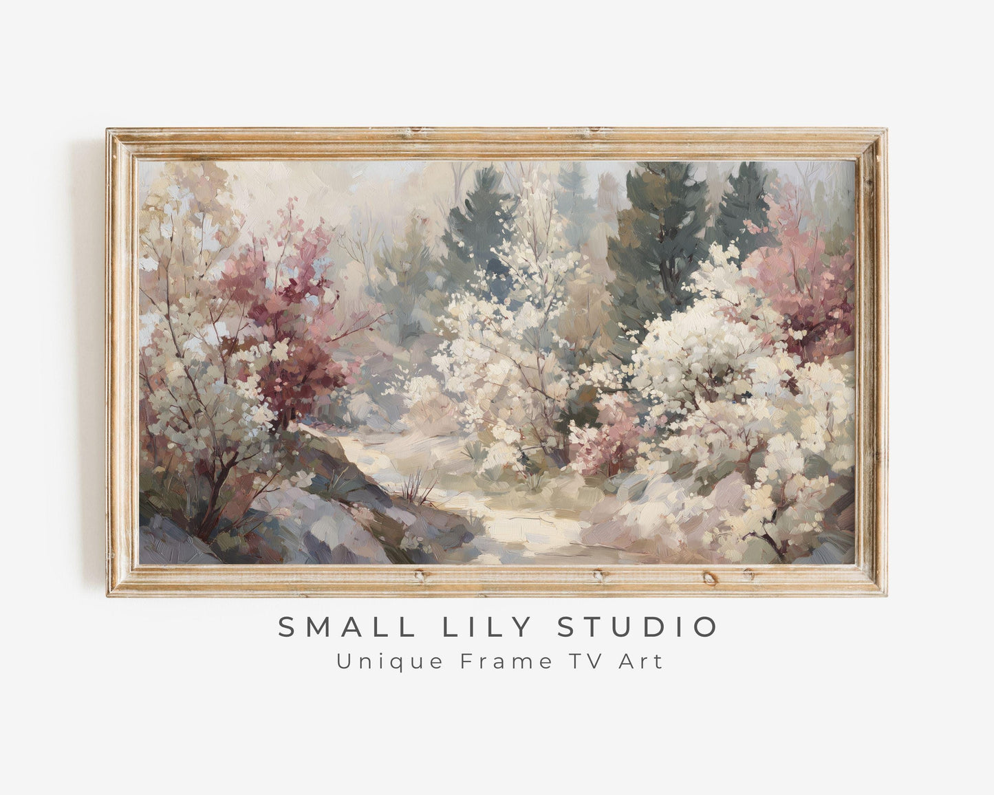 FRAME TV art Floral Landscape, Samsung Frame TV art Vintage Impressionist Style Painting | TV1003