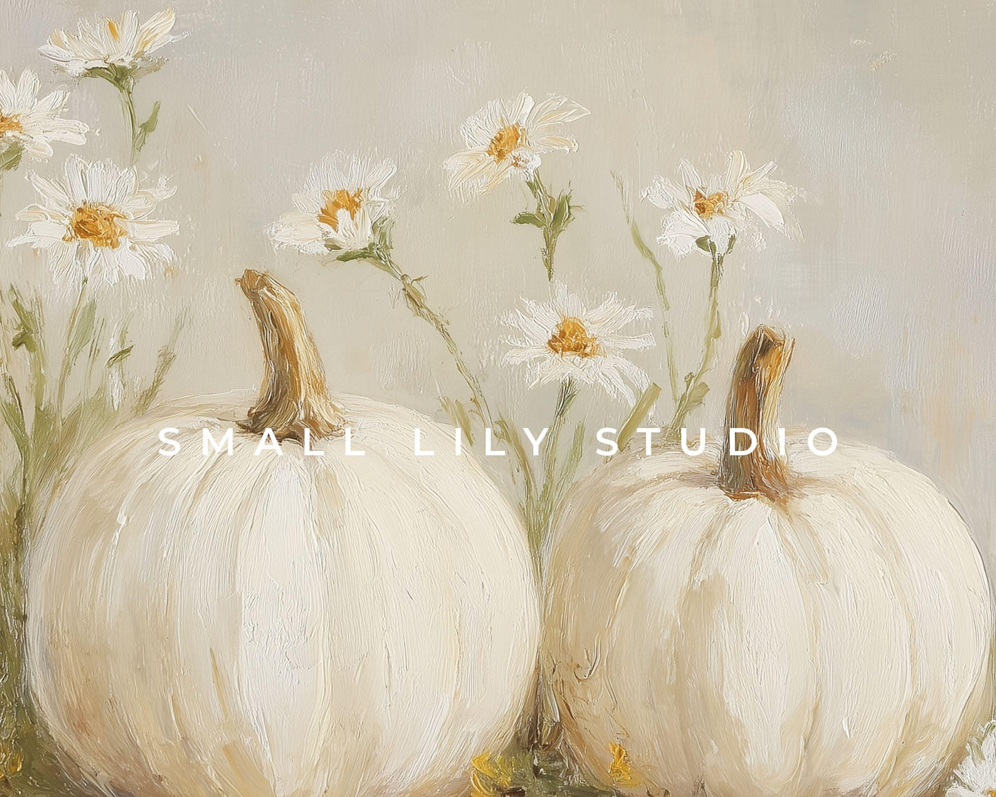 White Pumpkins iPad Wallpaper