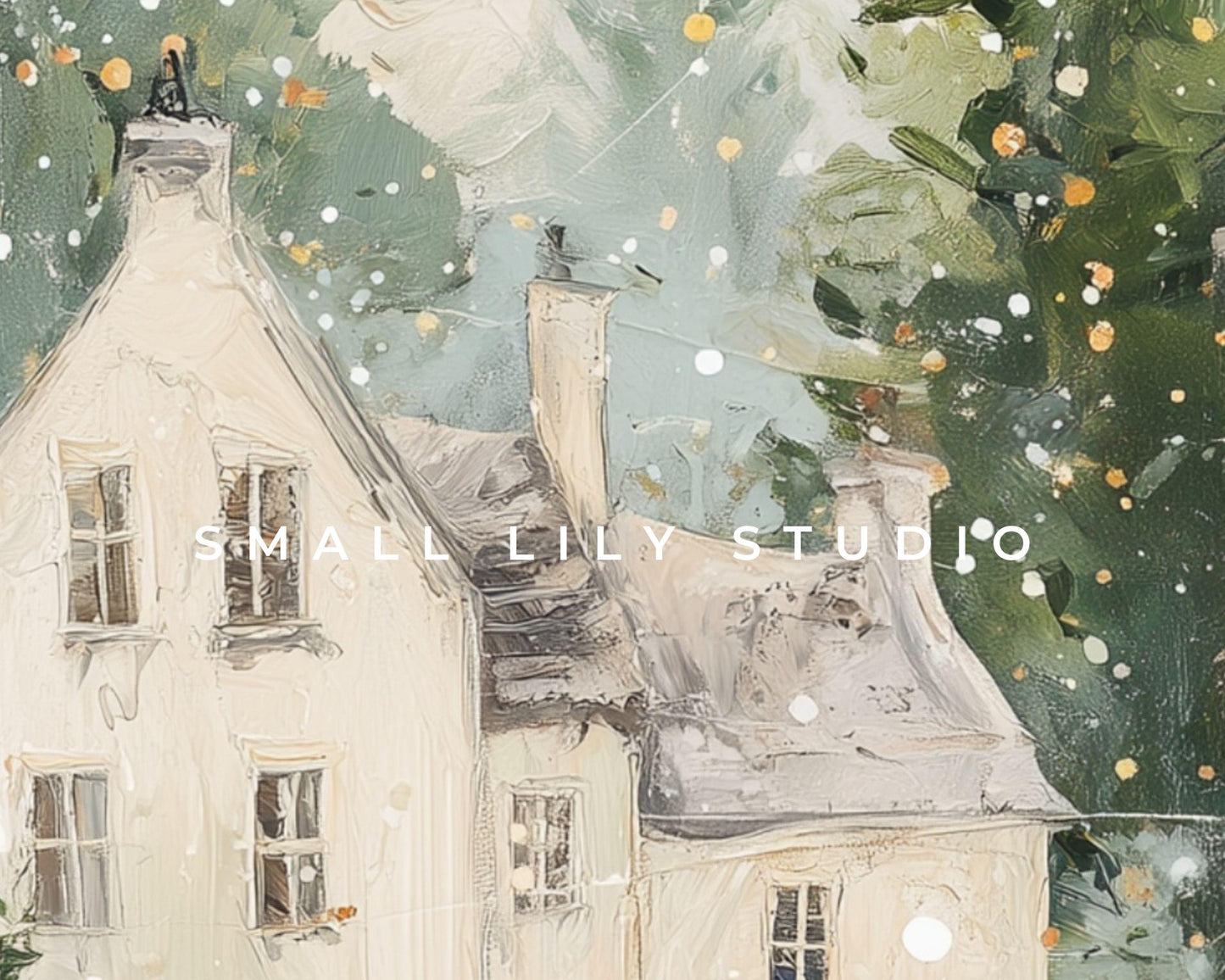 Christmas Houses Phone Wallpaper, Holiday iPhone Wallpaper, Winter Samsung Galaxy Phone Background Cute Picture | WP144