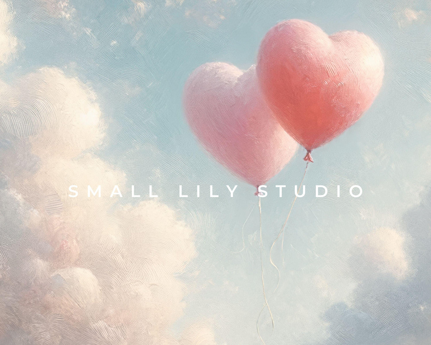 Heart Balloons Frame TV Art