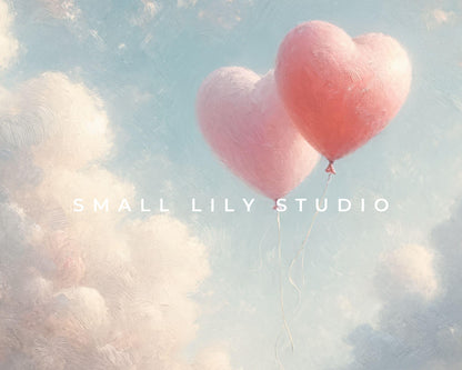 Heart Balloons Frame TV Art