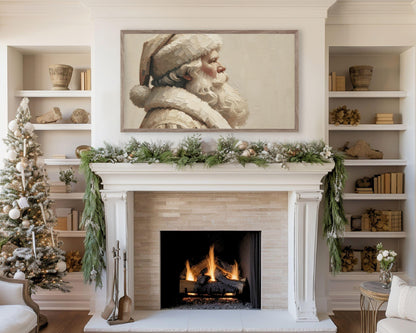 Neutral Santa Portrait Frame TV Art