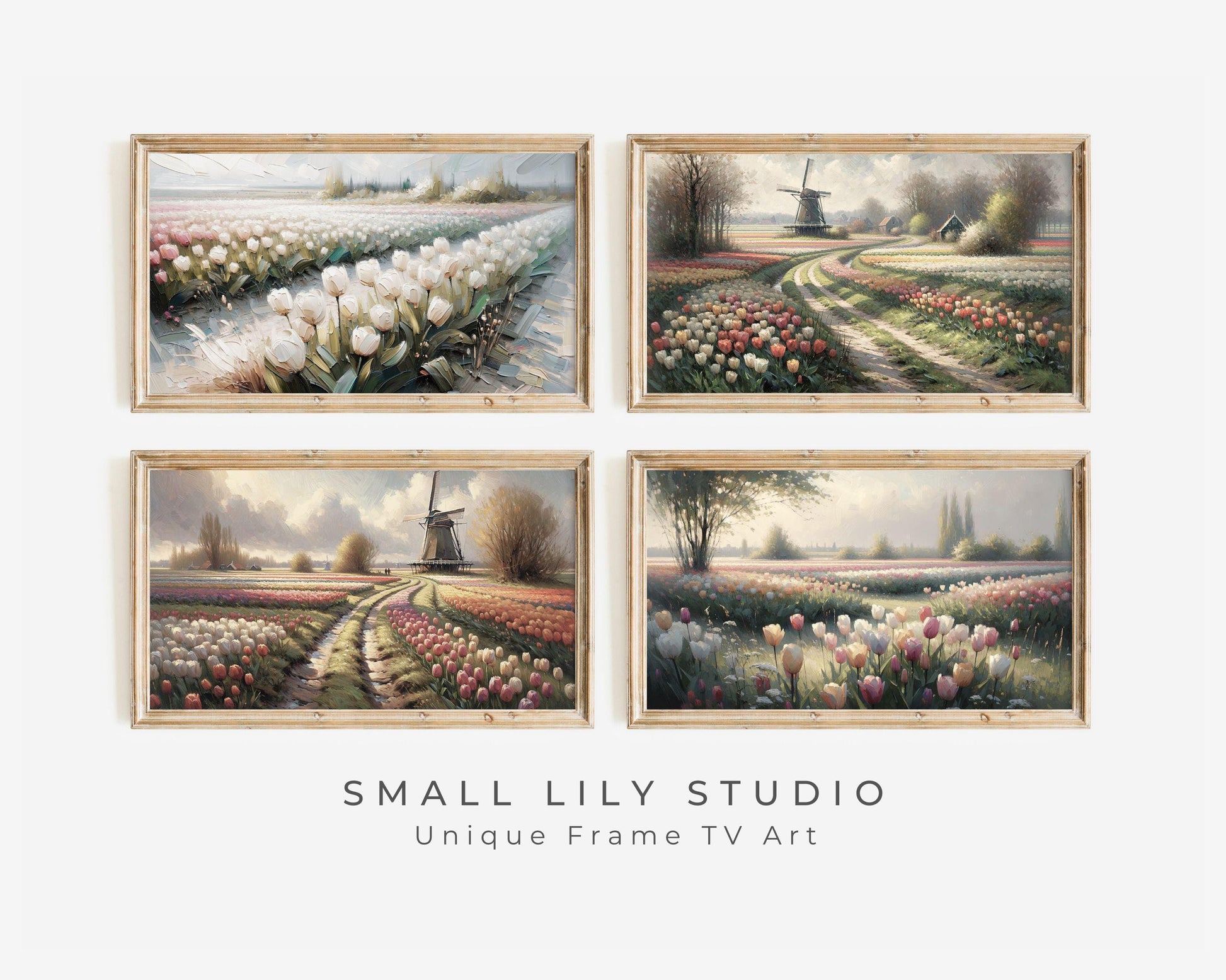 Spring Tulip Landscape Frame TV Art Bundle