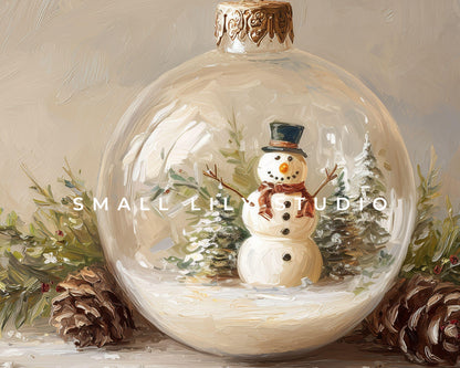 FRAME TV art Christmas Ornaments BUNDLE of 4, Samsung Frame tv art Cute Festive Winter Holiday Pictures tv screensaver | TV1079