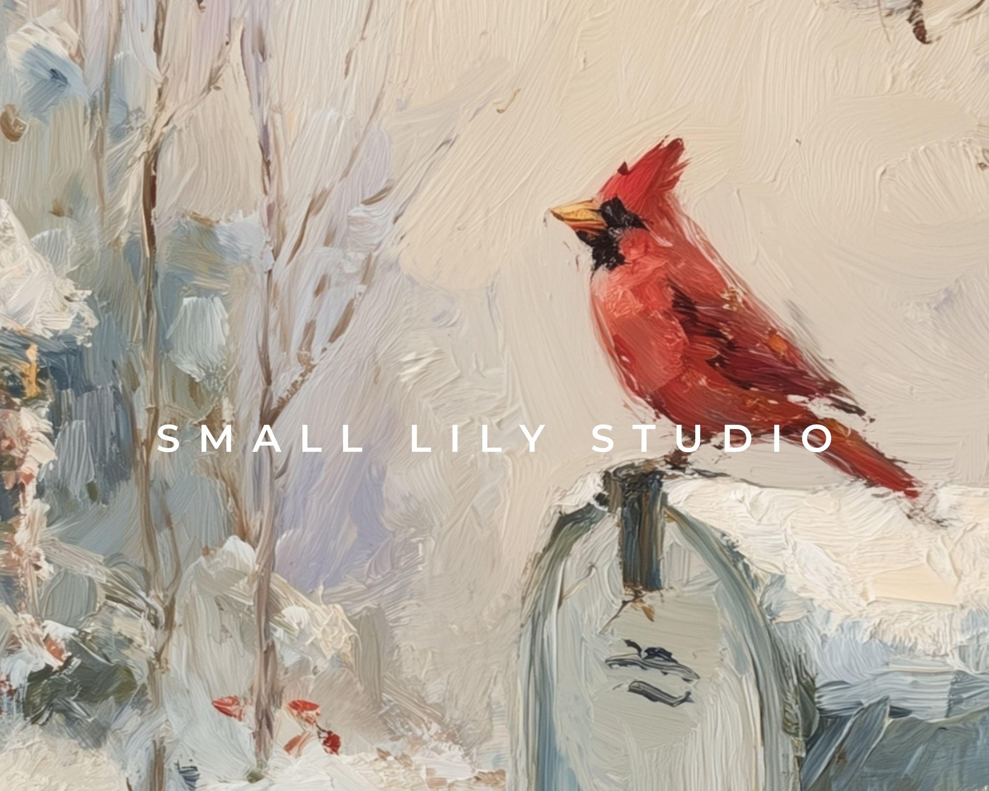 Red Cardinal Phone Wallpaper, Christmas iPhone Wallpaper, Winter Samsung Galaxy Phone Background, Vintage Style Art | WP155