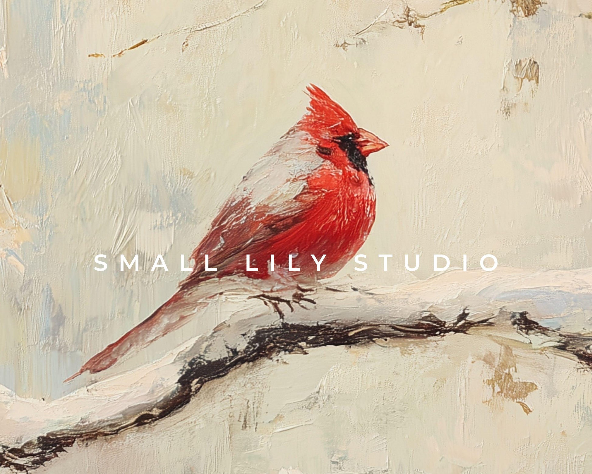 Red Cardinal Phone Wallpaper, Christmas iPhone Wallpaper, Winter Samsung Galaxy Phone Background, Vintage Style Art | WP156