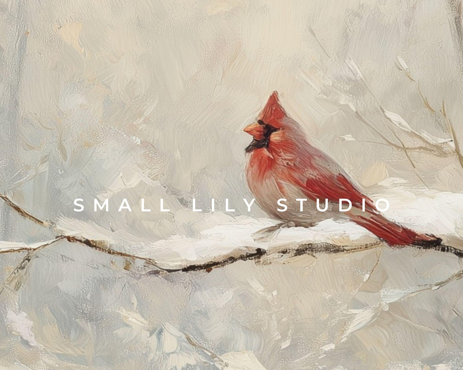 Red Cardinal Phone Wallpaper, Christmas iPhone Wallpaper, Winter Samsung Galaxy Phone Background, Vintage Style Art | WP157