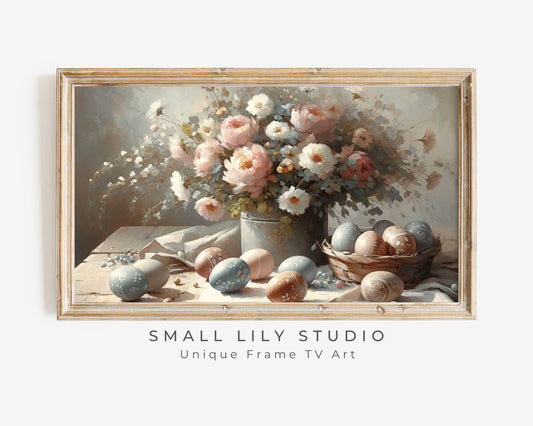 Easter Eggs Floral Frame TV Art