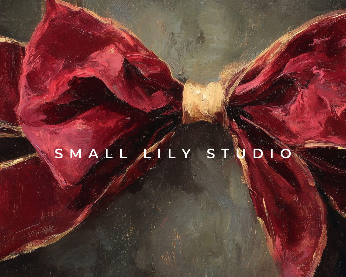 FRAME TV art Red Velvet Bow, Samsung Frame TV art Burgundy Christmas Vintage Style Painting | TV1053