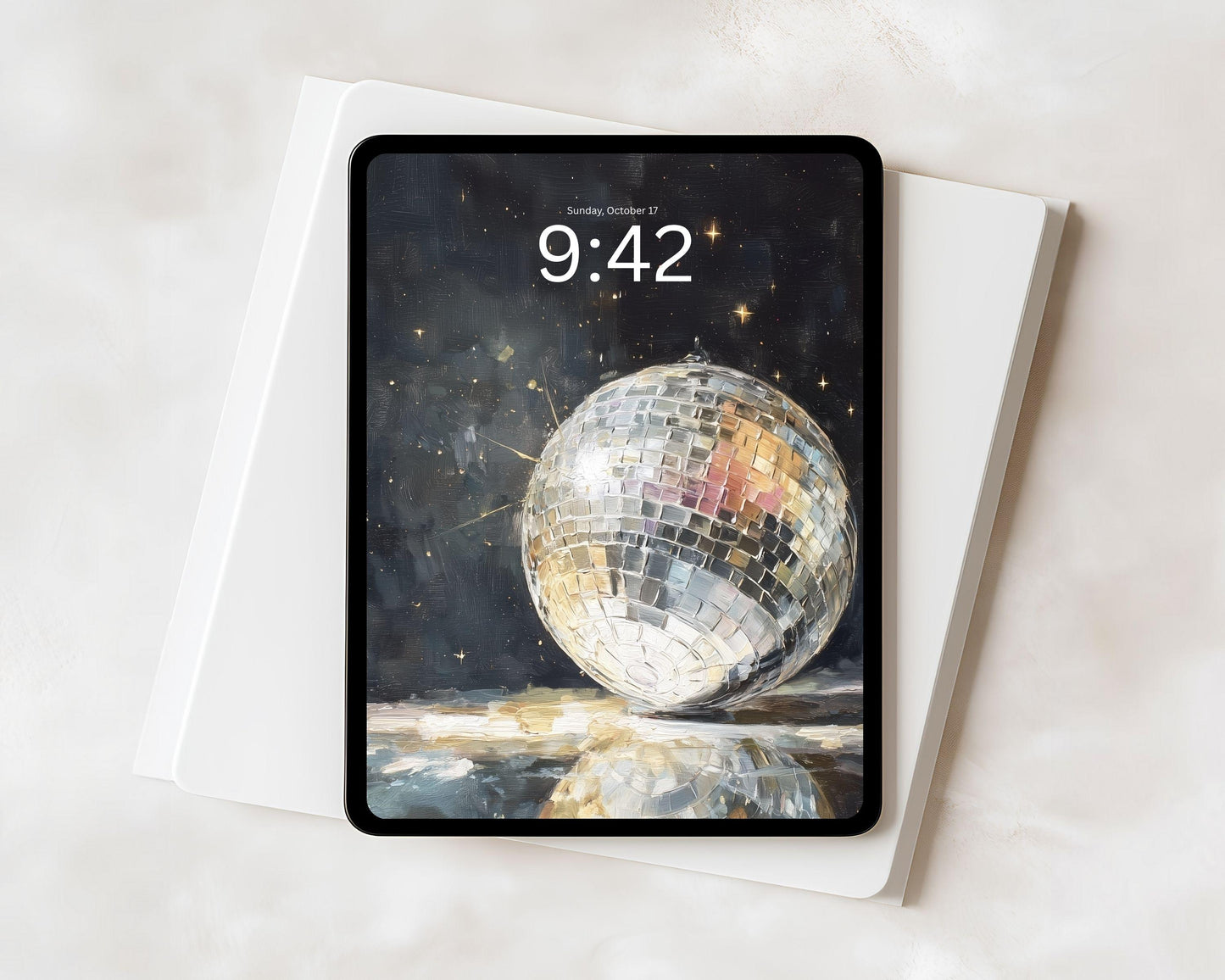 MIrrorball Desktop Wallpaper Set, New Years Phone Wallpaper, Party iPhone Wallpaper, Aesthetic Retro iPad Background | WS152