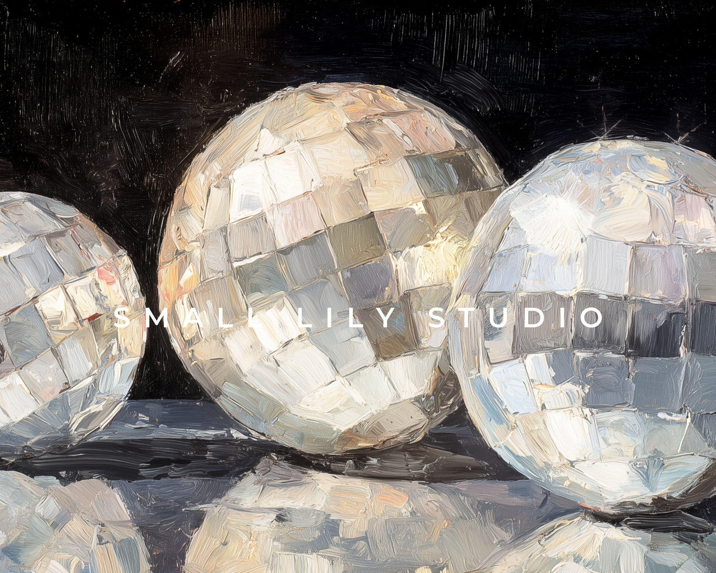 MIrrorballs Desktop Wallpaper Set, New Years Phone Wallpaper, Party iPhone Wallpaper, Aesthetic Retro iPad Background | WS153