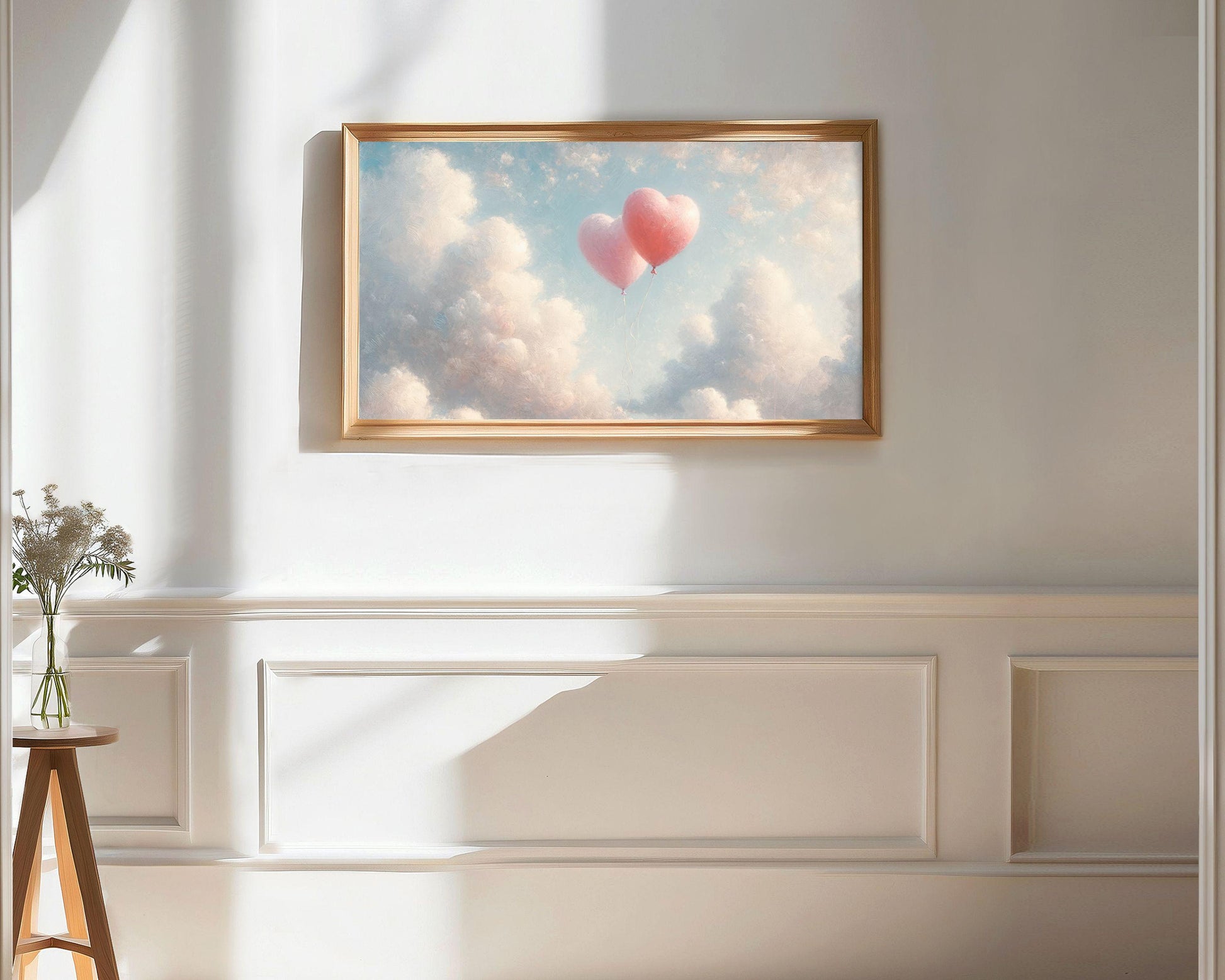 Heart Balloons Frame TV Art