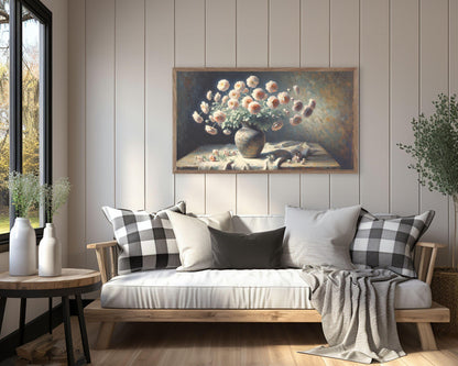 Pink Flowers Still Life Frame TV Art