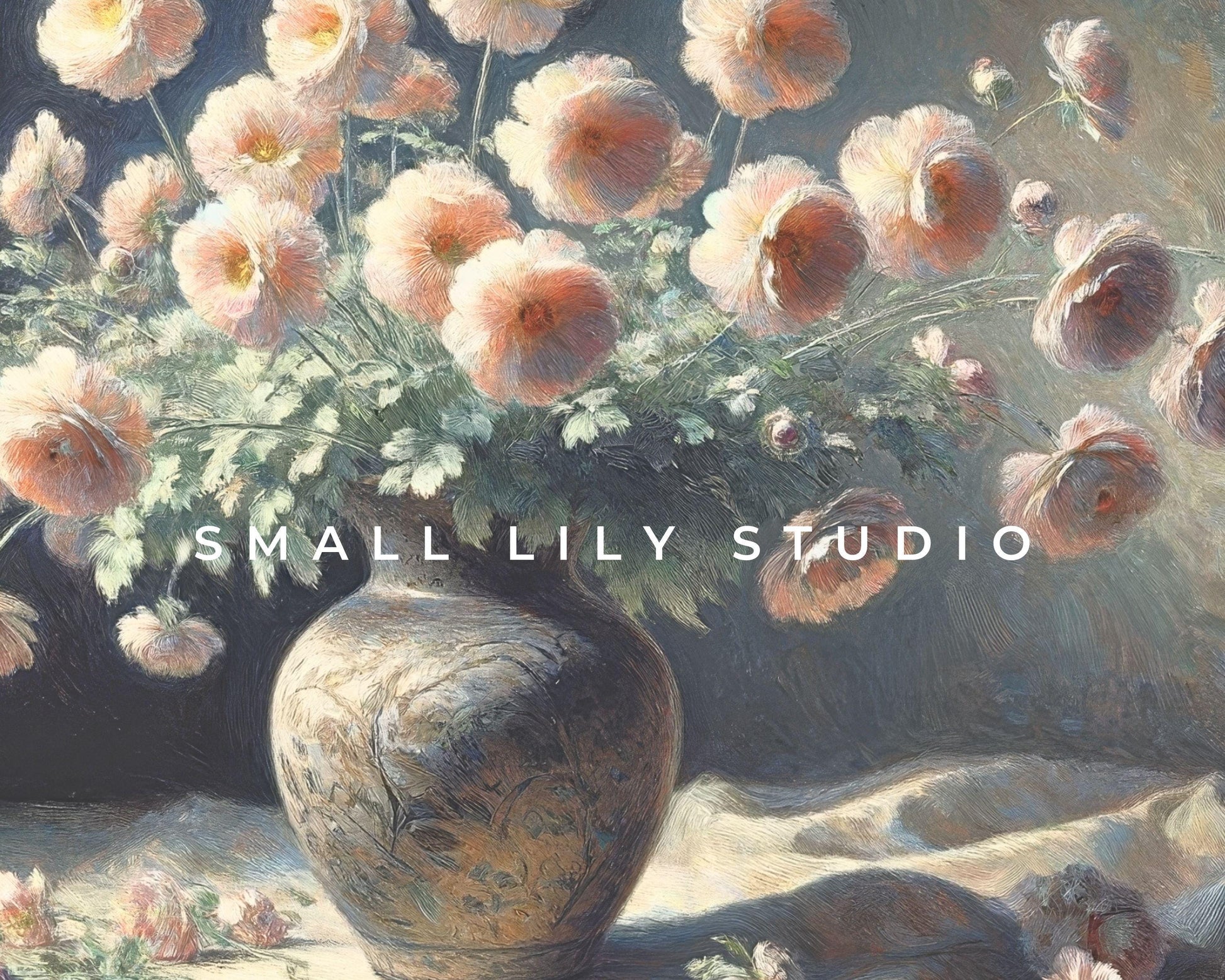 Pink Flowers Still Life Frame TV Art