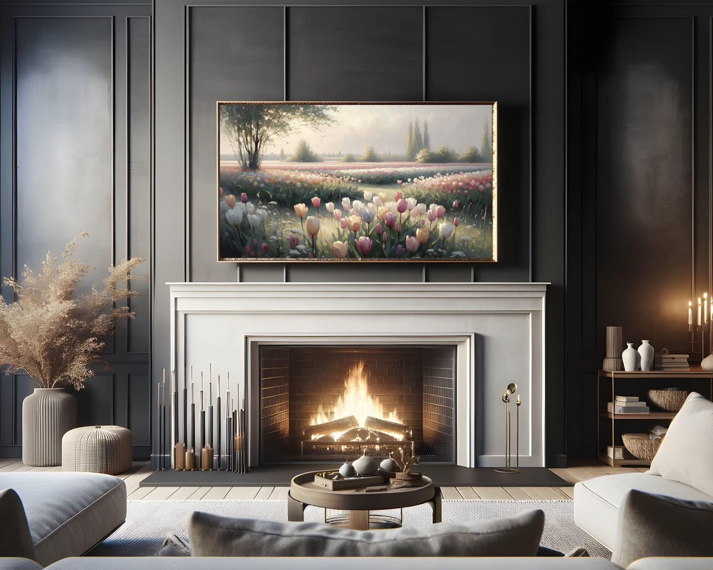 Tulip Spring Flowers Frame TV Art