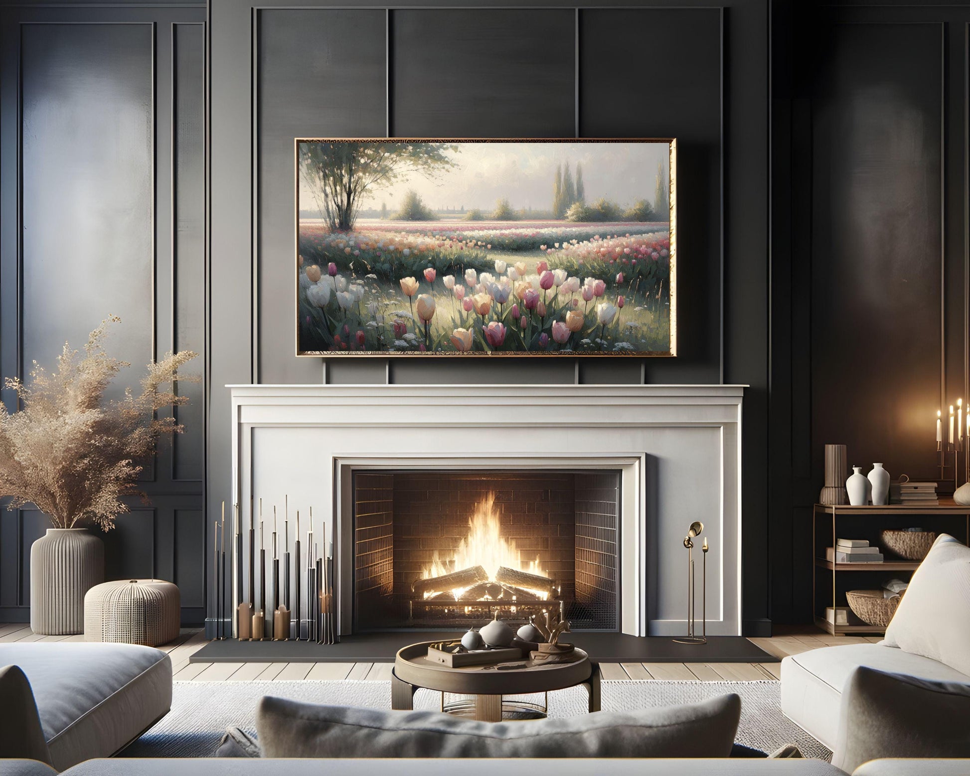 Tulip Spring Flowers Frame TV Art