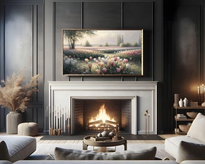 Tulip Spring Flowers Frame TV Art
