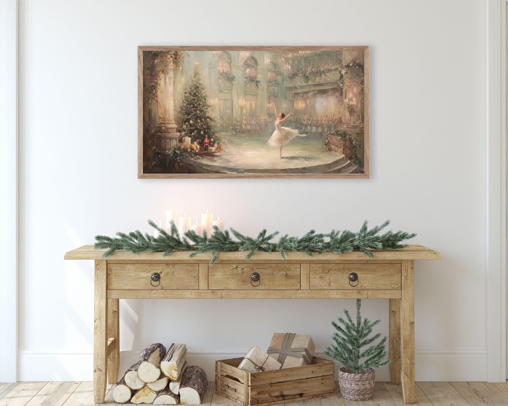 FRAME TV art Nutcracker Ballet, Samsung Frame TV art Whimsical Christmas, Vintage Style Holiday tv screensaver | TV1063